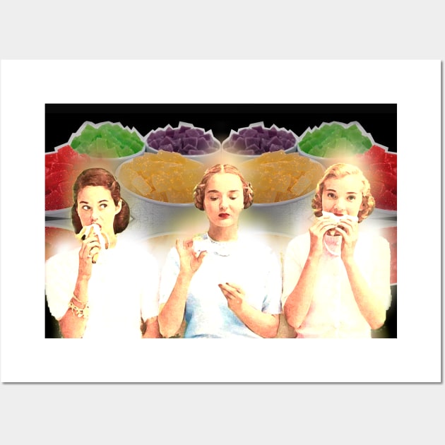 three girls who eat everything Wall Art by Marccelus